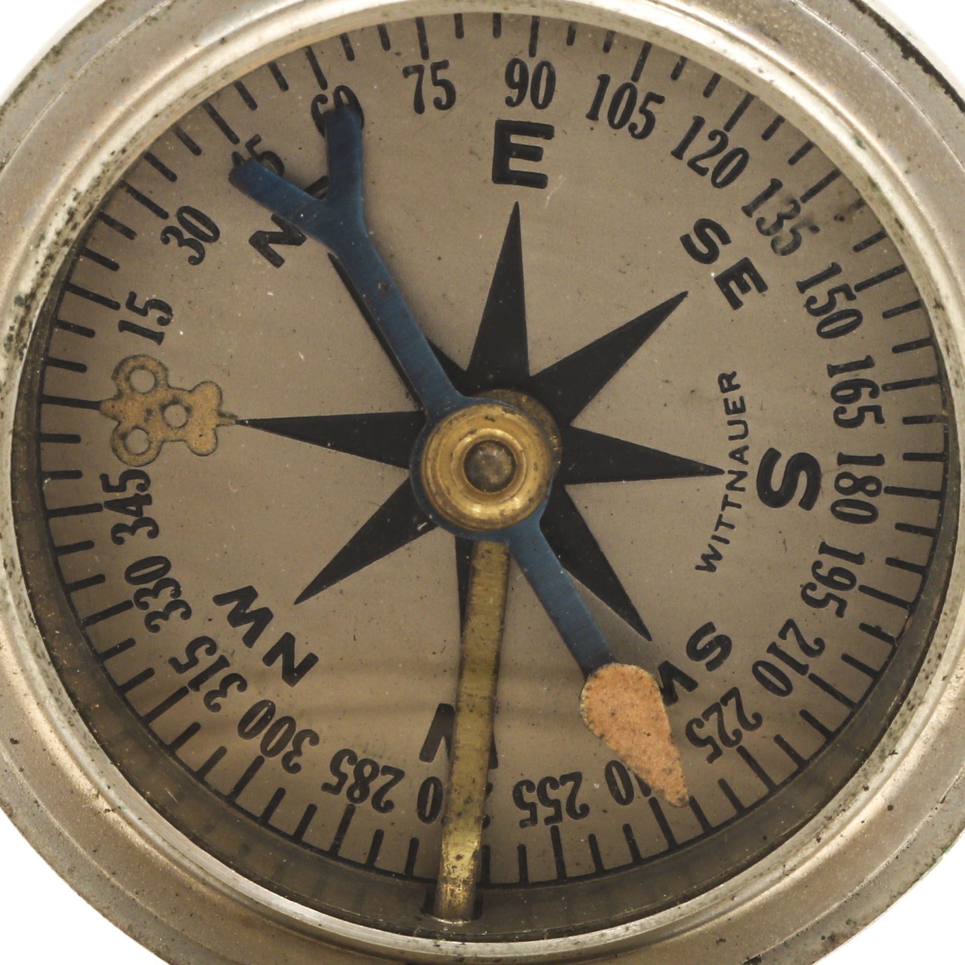 Wittenauer Silver Tone Pocket Compass