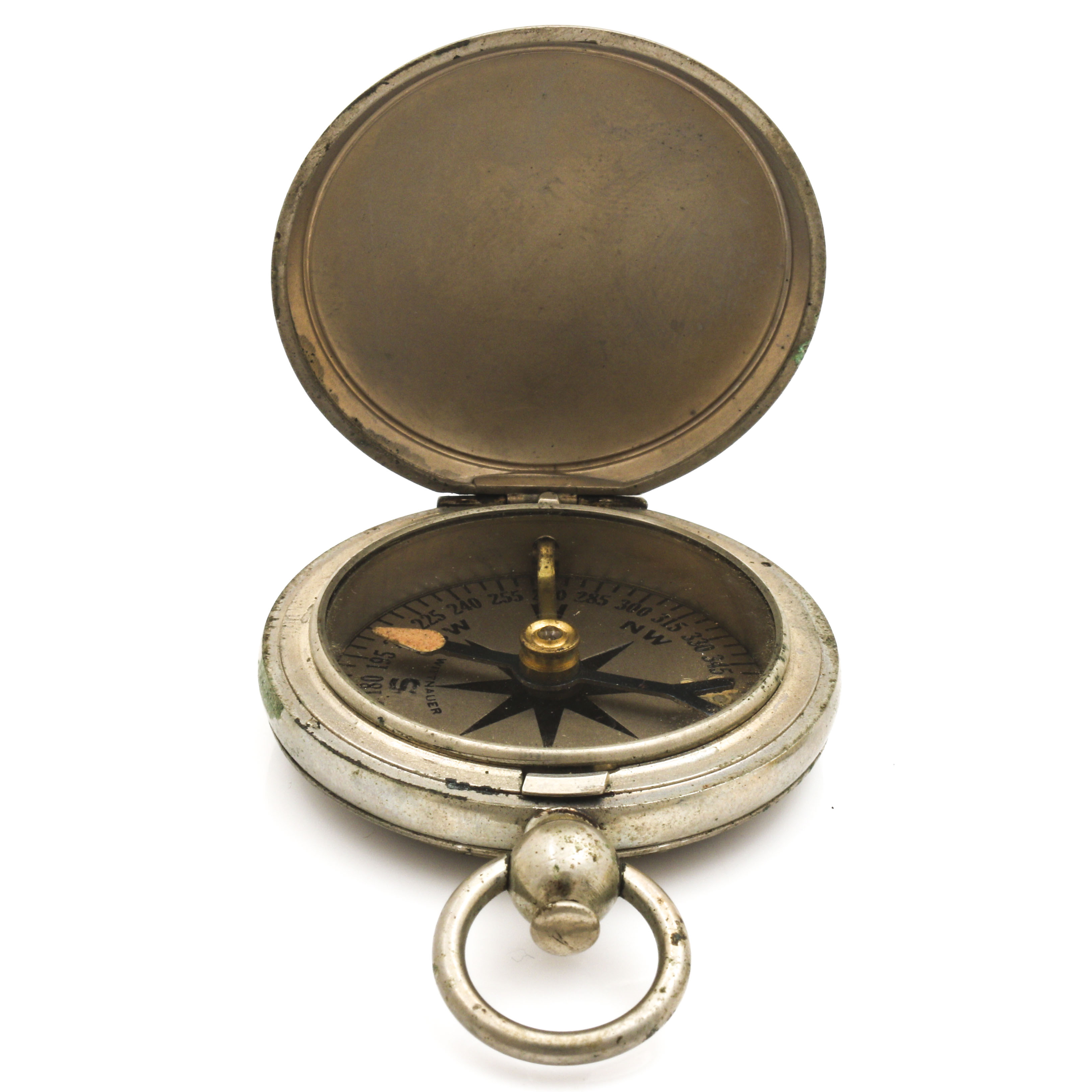 Wittenauer Silver Tone Pocket Compass