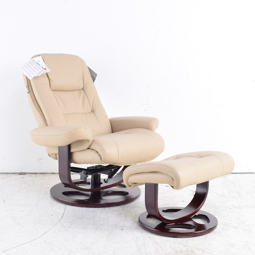 Barca Lounger Leather Chair and Ottoman