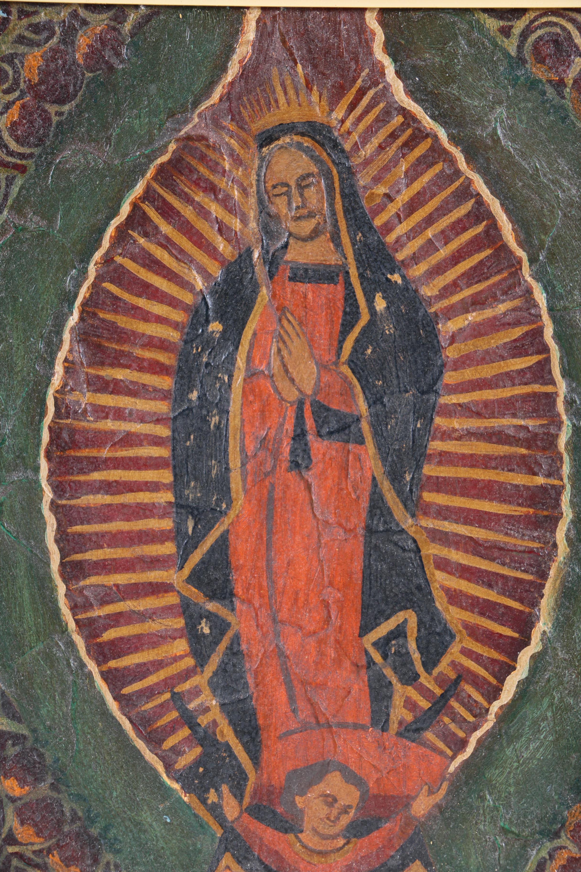 PRIORITY: Morris Oil Painting on Panel of "Our Lady of Guadalupe"