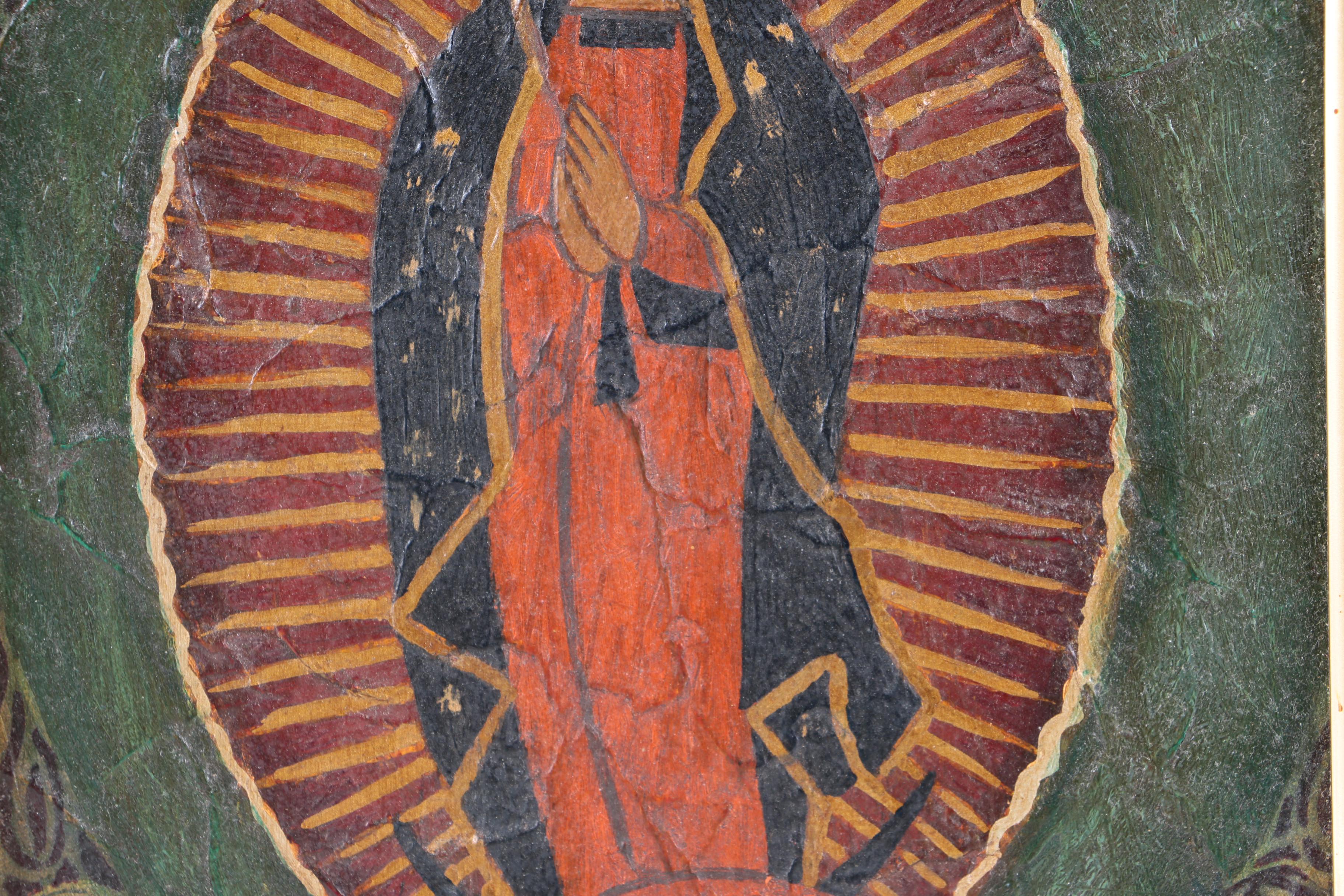 PRIORITY: Morris Oil Painting on Panel of "Our Lady of Guadalupe"