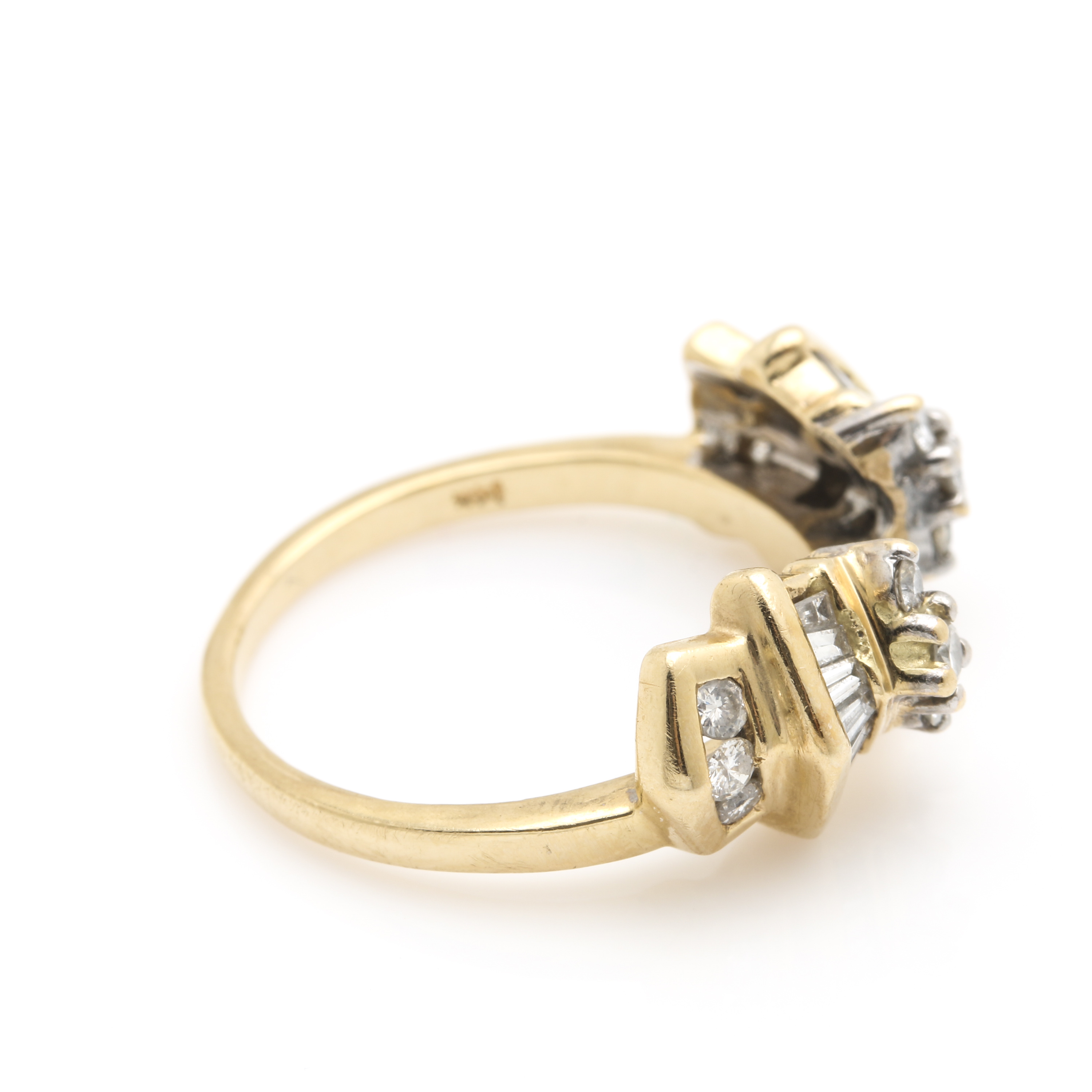 14K Yellow Gold Diamond Ring Jacket
