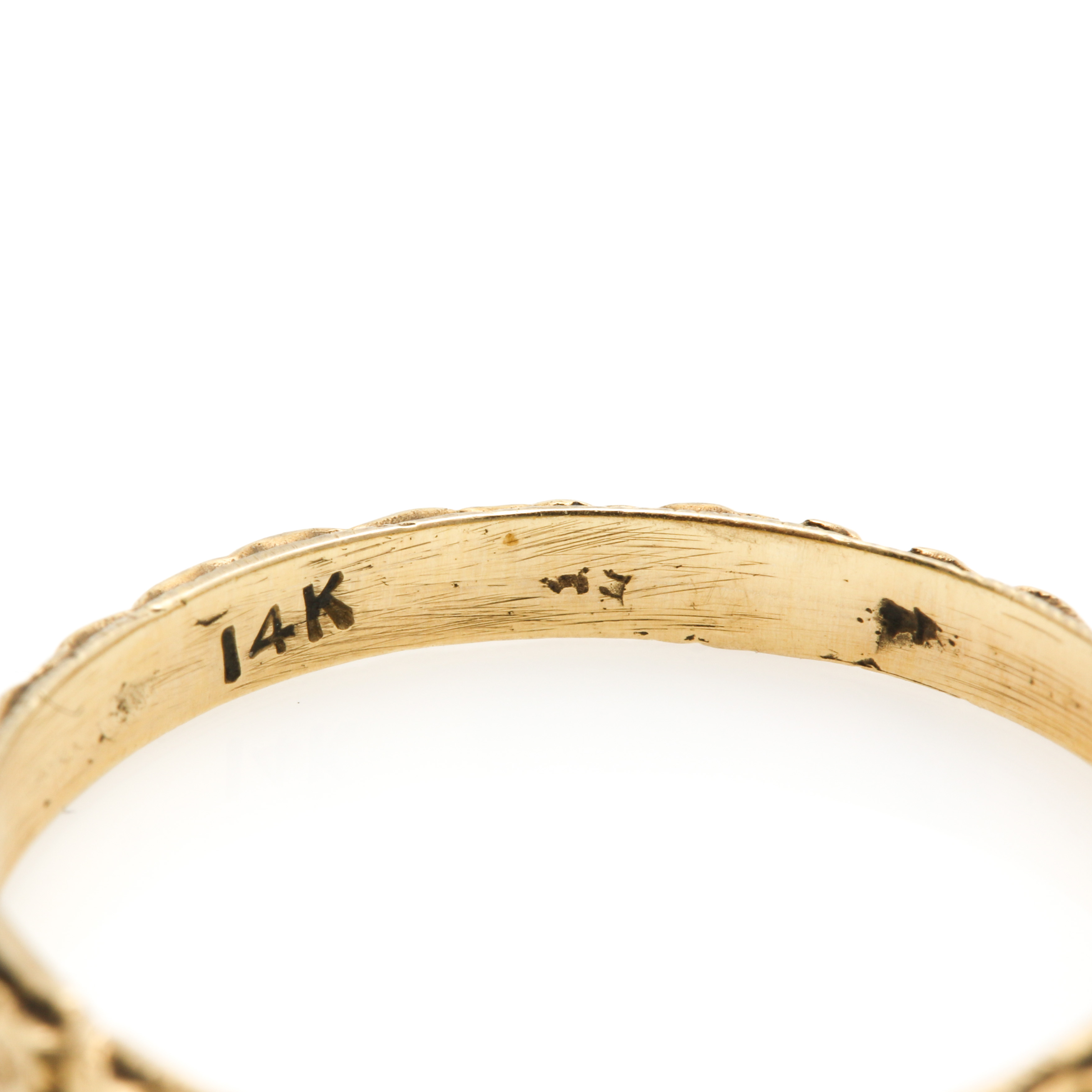 Vintage Circa 1920's 14K Yellow Gold Ring Band