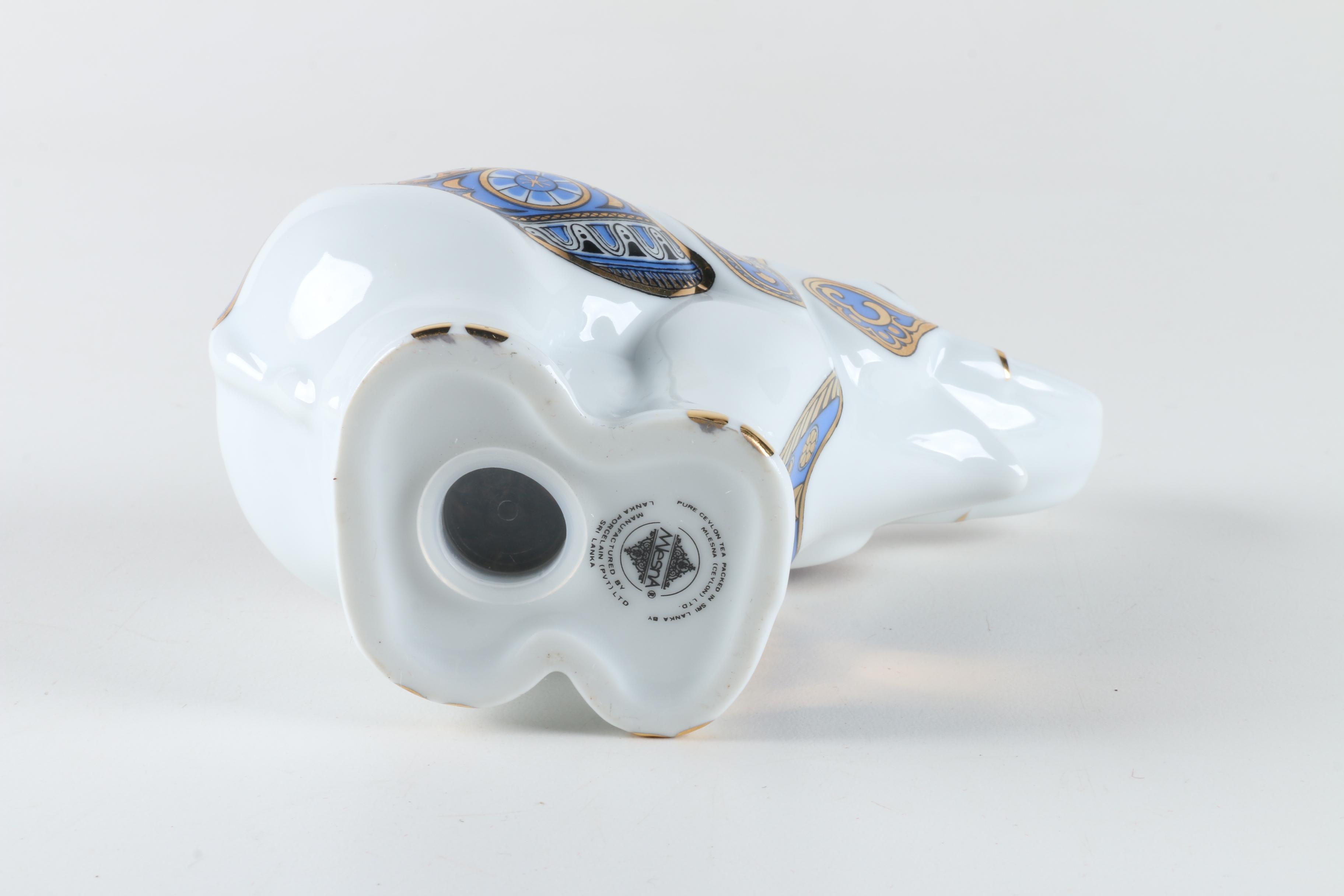 Lanka Porcelain Elephant Mlesna Tea Container