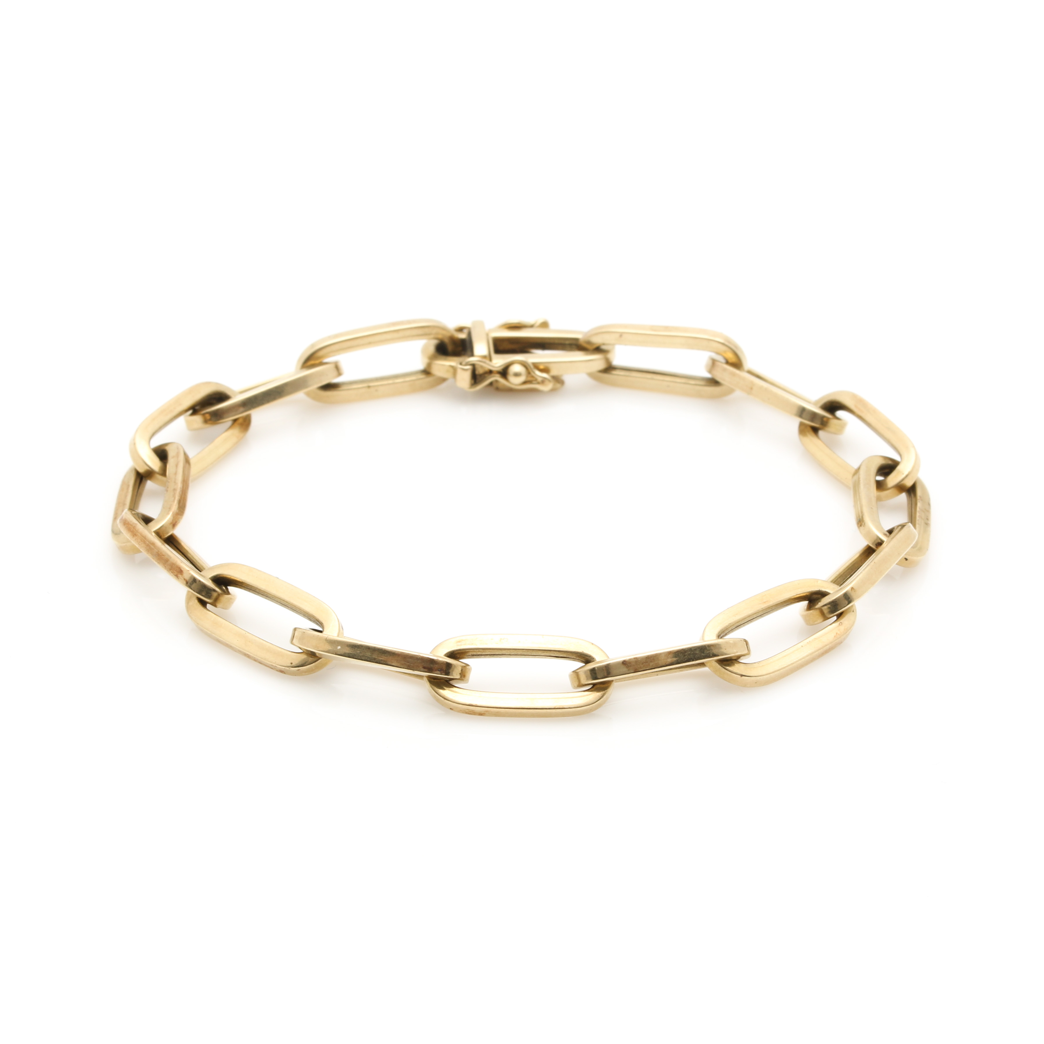 14K Yellow Gold Curb Link Bracelet