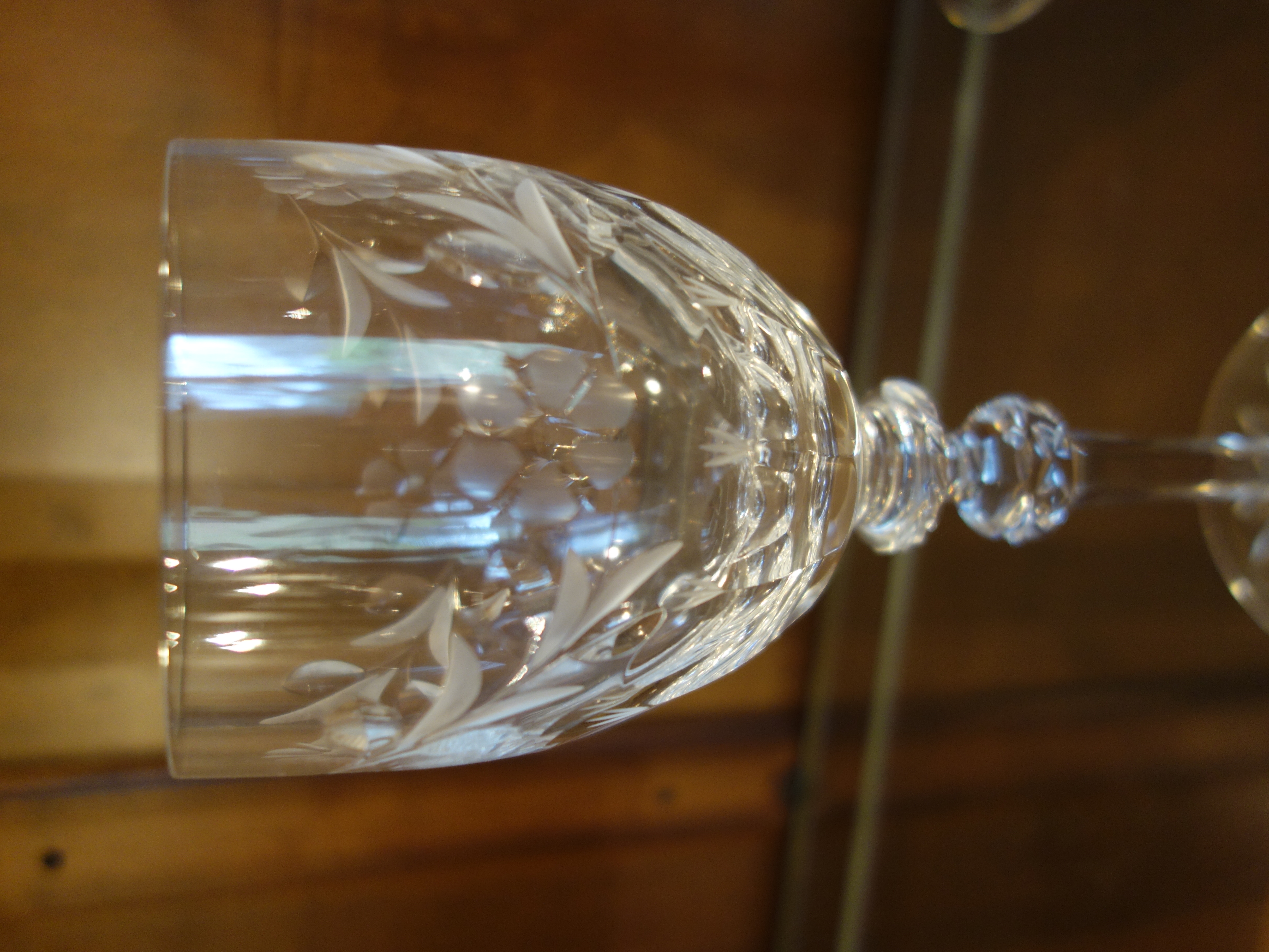 Miller Rogaska Crystal "Country Garden" Wine Glasses