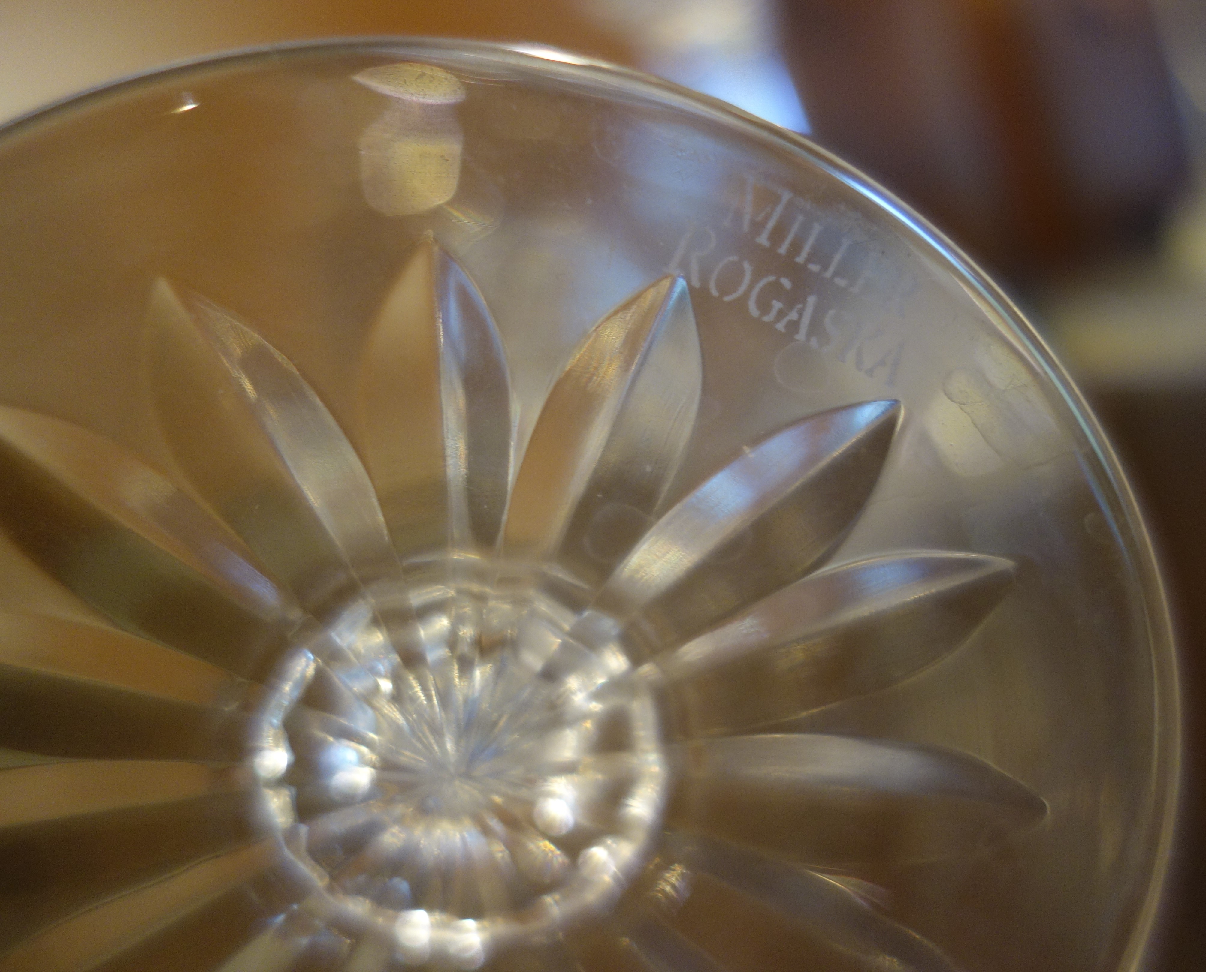 Miller Rogaska Crystal "Country Garden" Wine Glasses