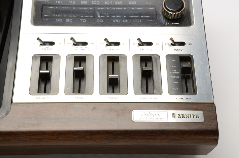 Zenith "Allegro" Record Player/FM Tuner