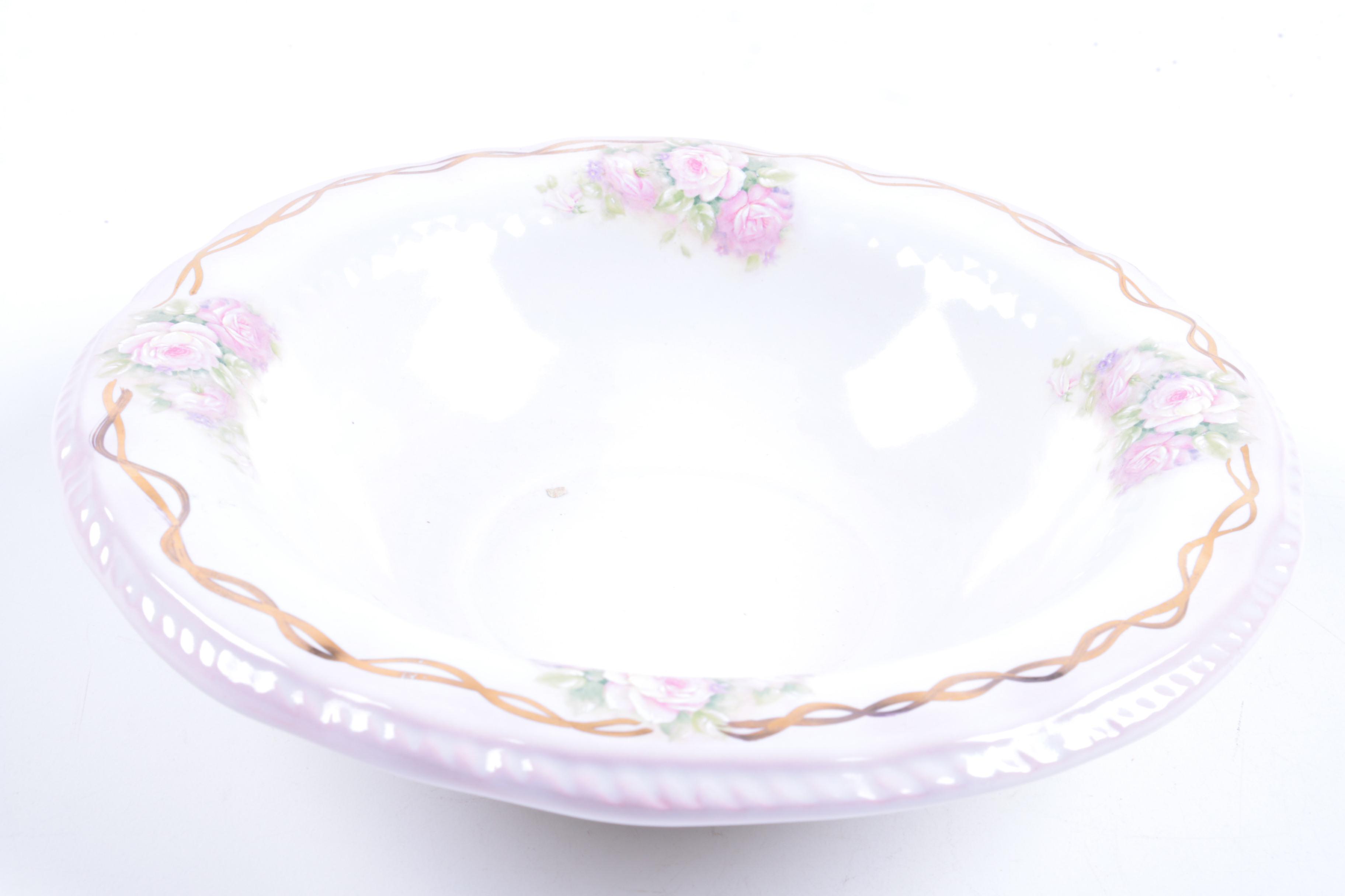 Vintage Ceramic Pitcher and Basin