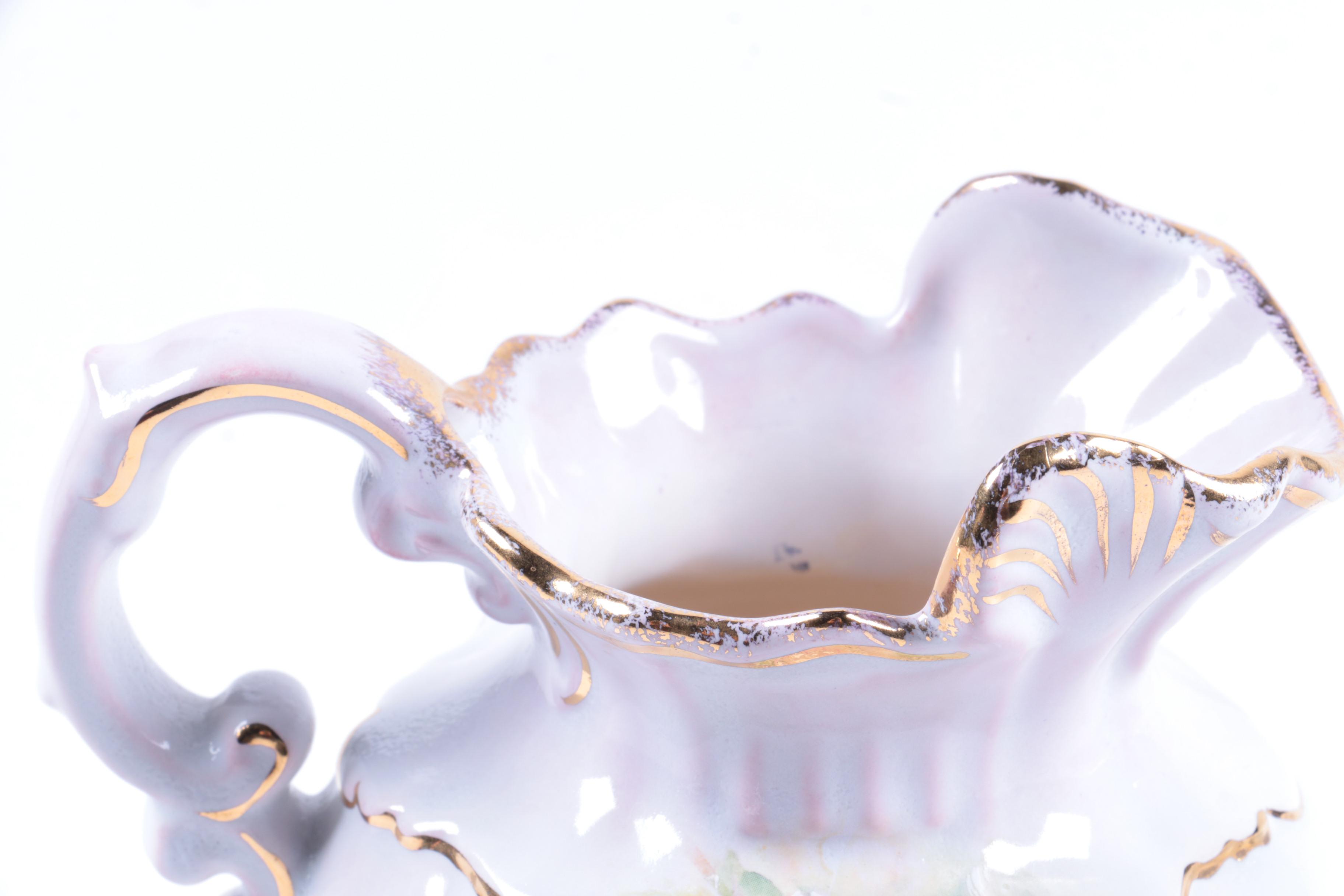 Vintage Ceramic Pitcher and Basin