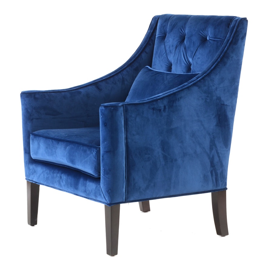 Belham Living "Avery" Armchair in Blue Velvet