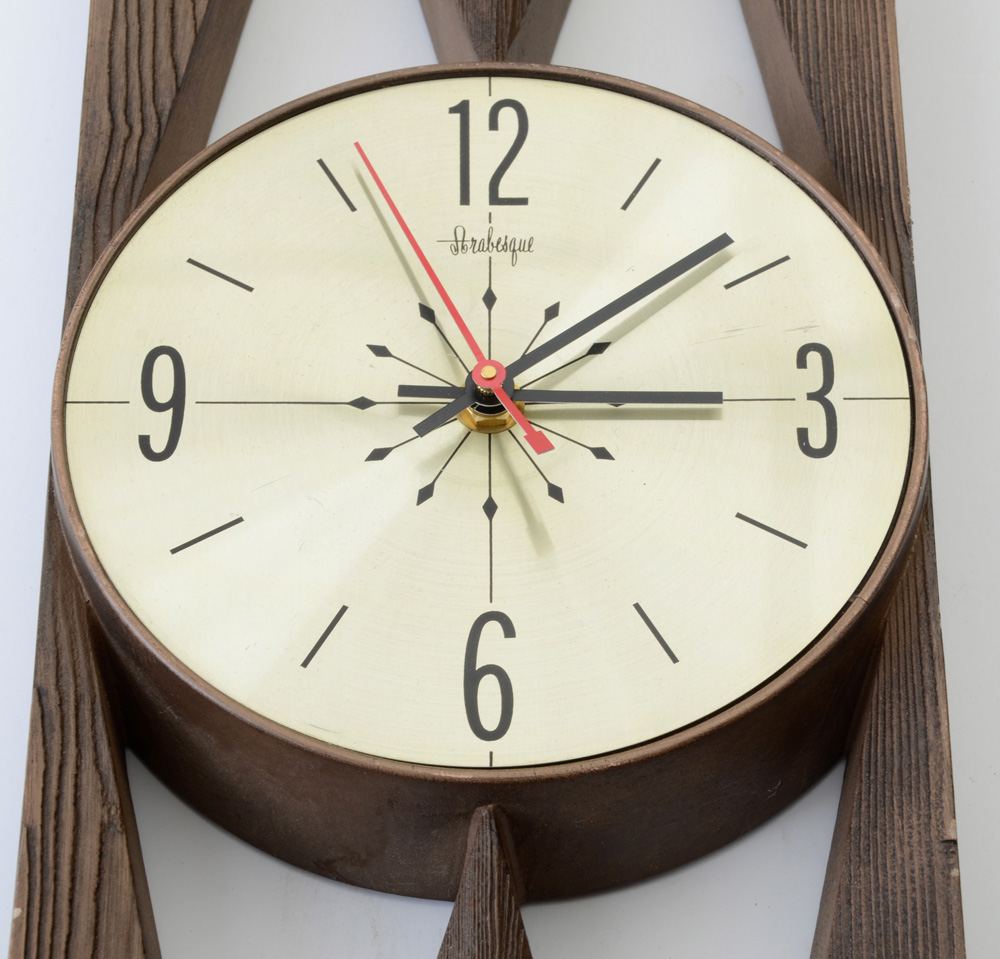 Mid Century Modern "Arabesque" Wall Clock