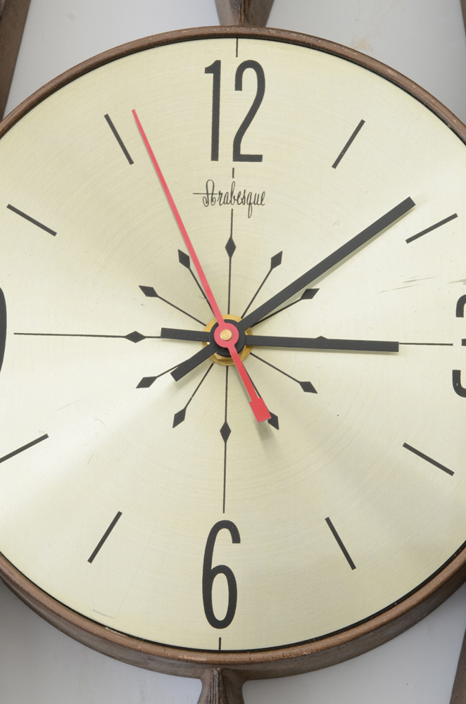 Mid Century Modern "Arabesque" Wall Clock