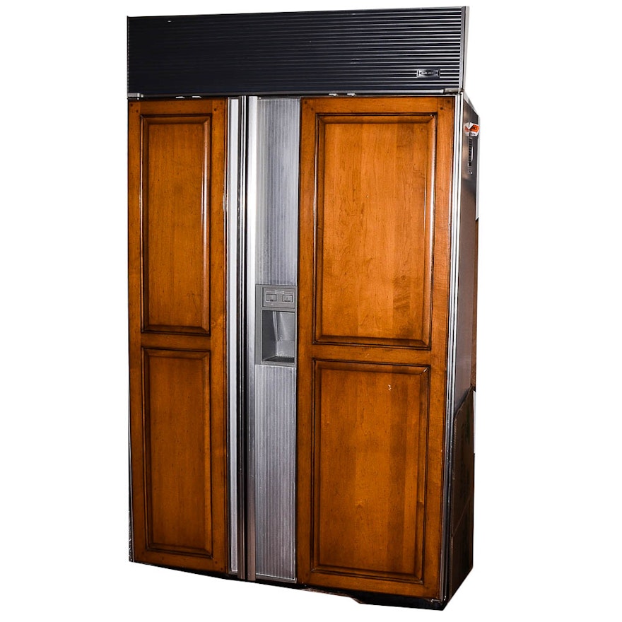 Sub-Zero 690/F Refrigerator with Wooden Accent Pieces