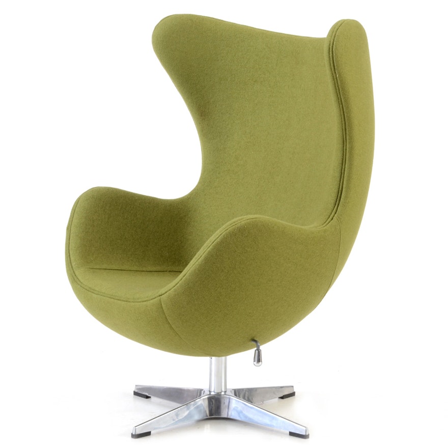 Green Fabric Egg Chair