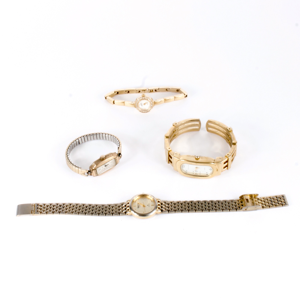 Group of Gold Tone Costume Watches