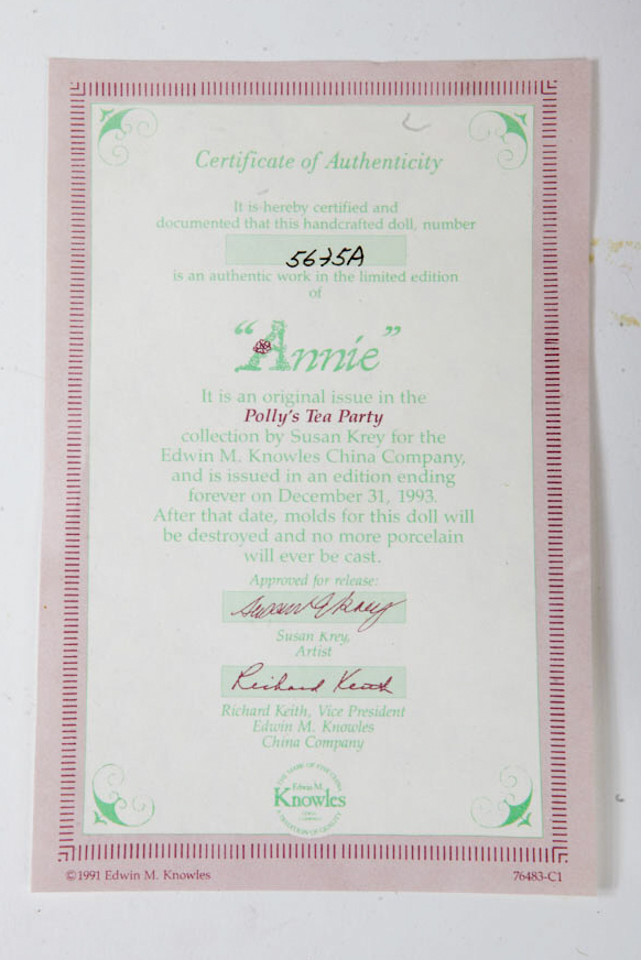 Susan Krey "Polly's Tea Party" Doll Collection