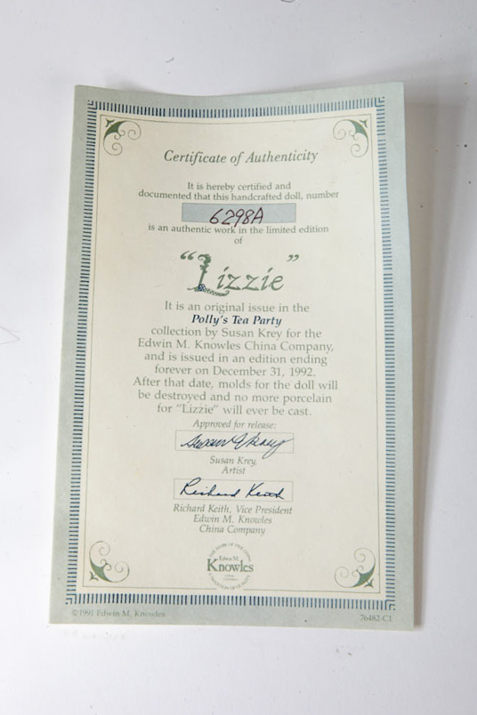 Susan Krey "Polly's Tea Party" Doll Collection