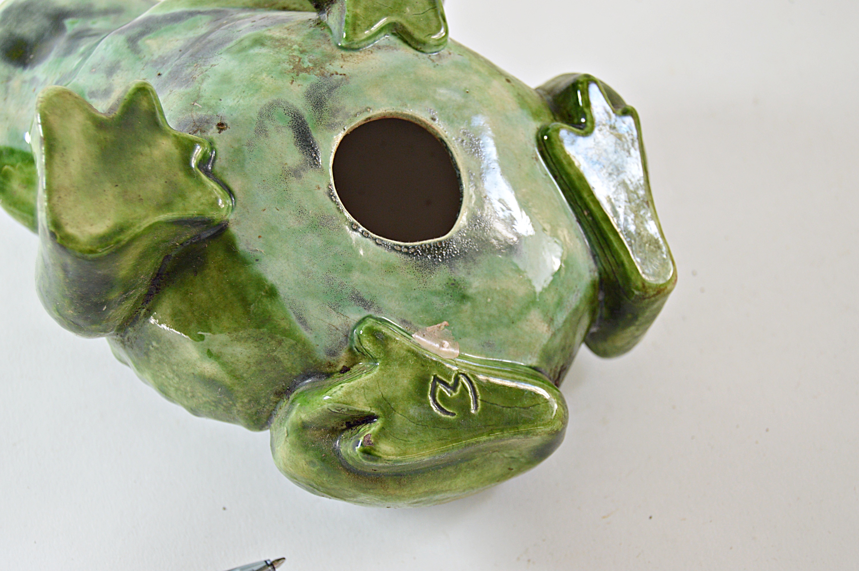 Vintage Art Pottery Garden Bullfrog