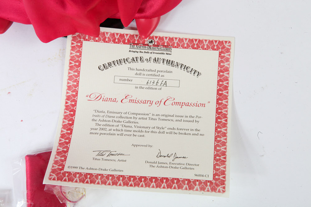 1998 Ashton-Drake "Portraits of Diana Collection" Porcelain Dolls