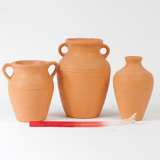 Decorative Terra Cotta Jugs