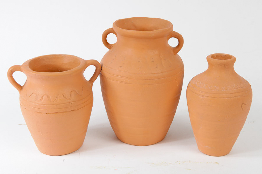 Decorative Terra Cotta Jugs