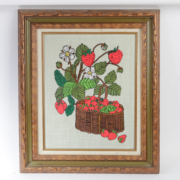 Embroidery of Strawberries