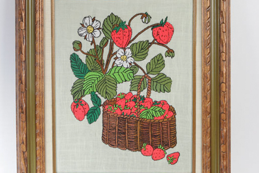 Embroidery of Strawberries