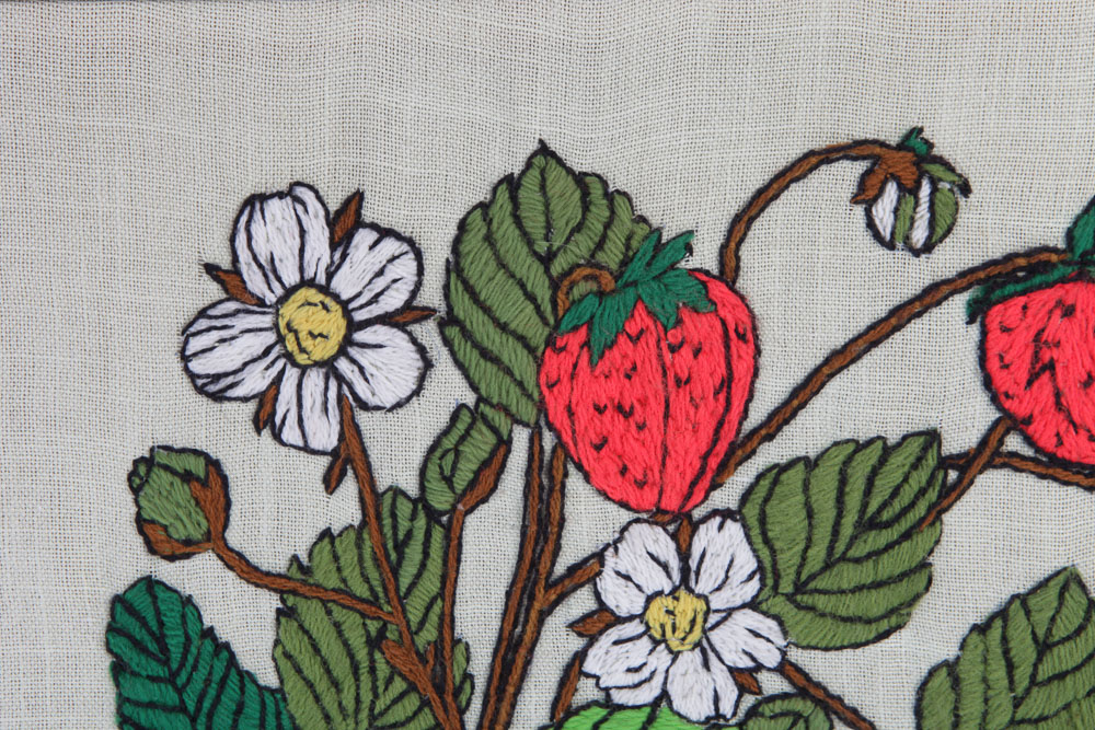 Embroidery of Strawberries
