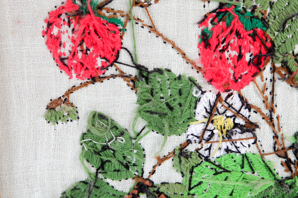 Embroidery of Strawberries