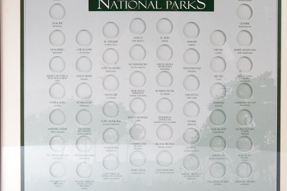 America the Beautiful National Parks Coin Collection Frame
