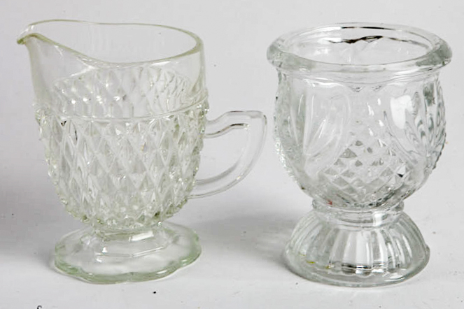 Indiana Glass "Diamond Point Clear" Serveware, Circa 1960-1990
