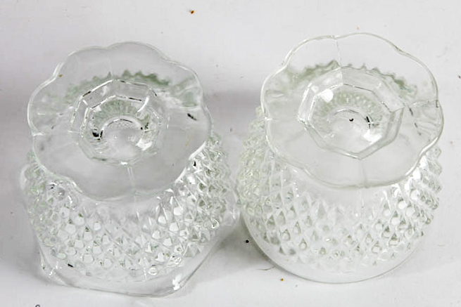 Indiana Glass "Diamond Point Clear" Serveware, Circa 1960-1990