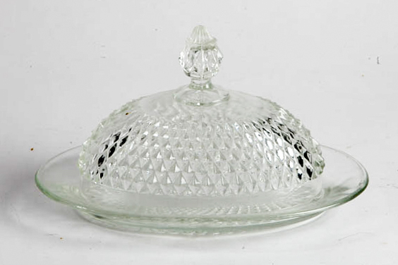 Indiana Glass "Diamond Point Clear" Serveware, Circa 1960-1990