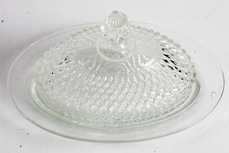 Indiana Glass "Diamond Point Clear" Serveware, Circa 1960-1990