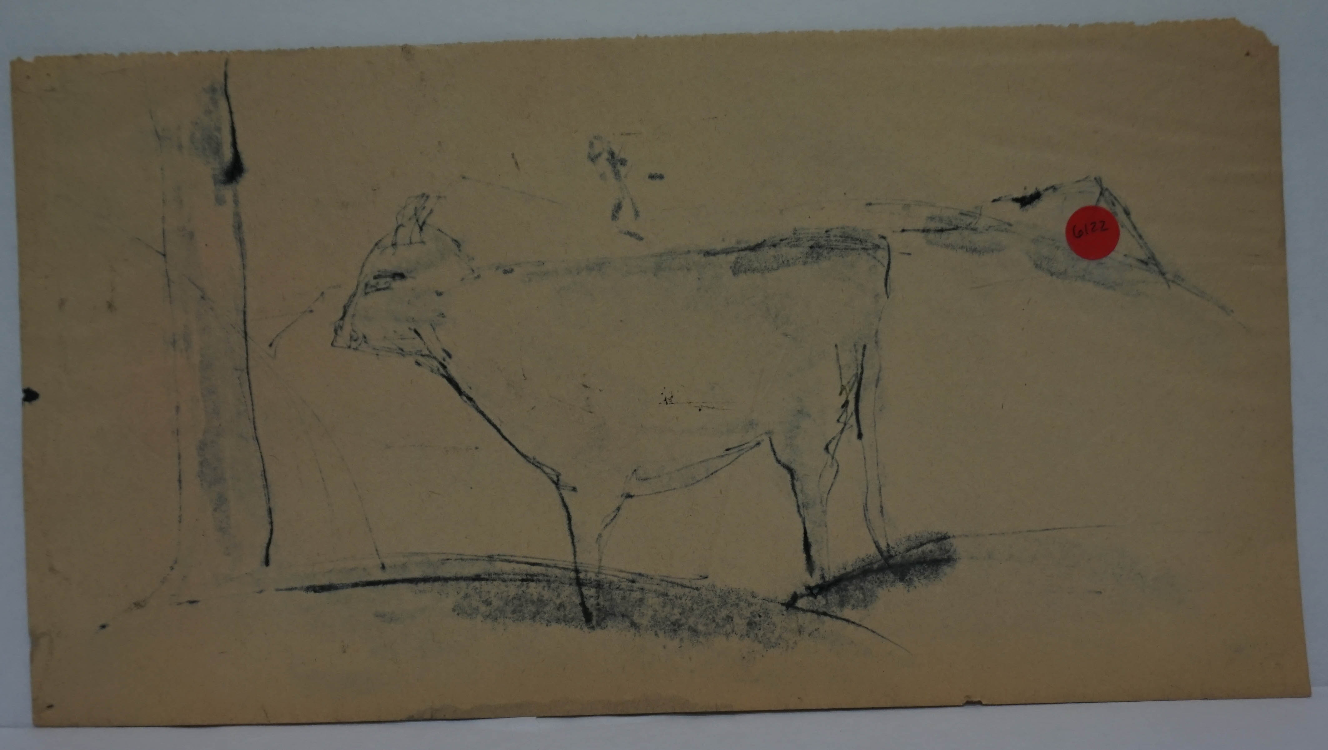 Original Watercolor Expressionist Landscape by Jean Margolin