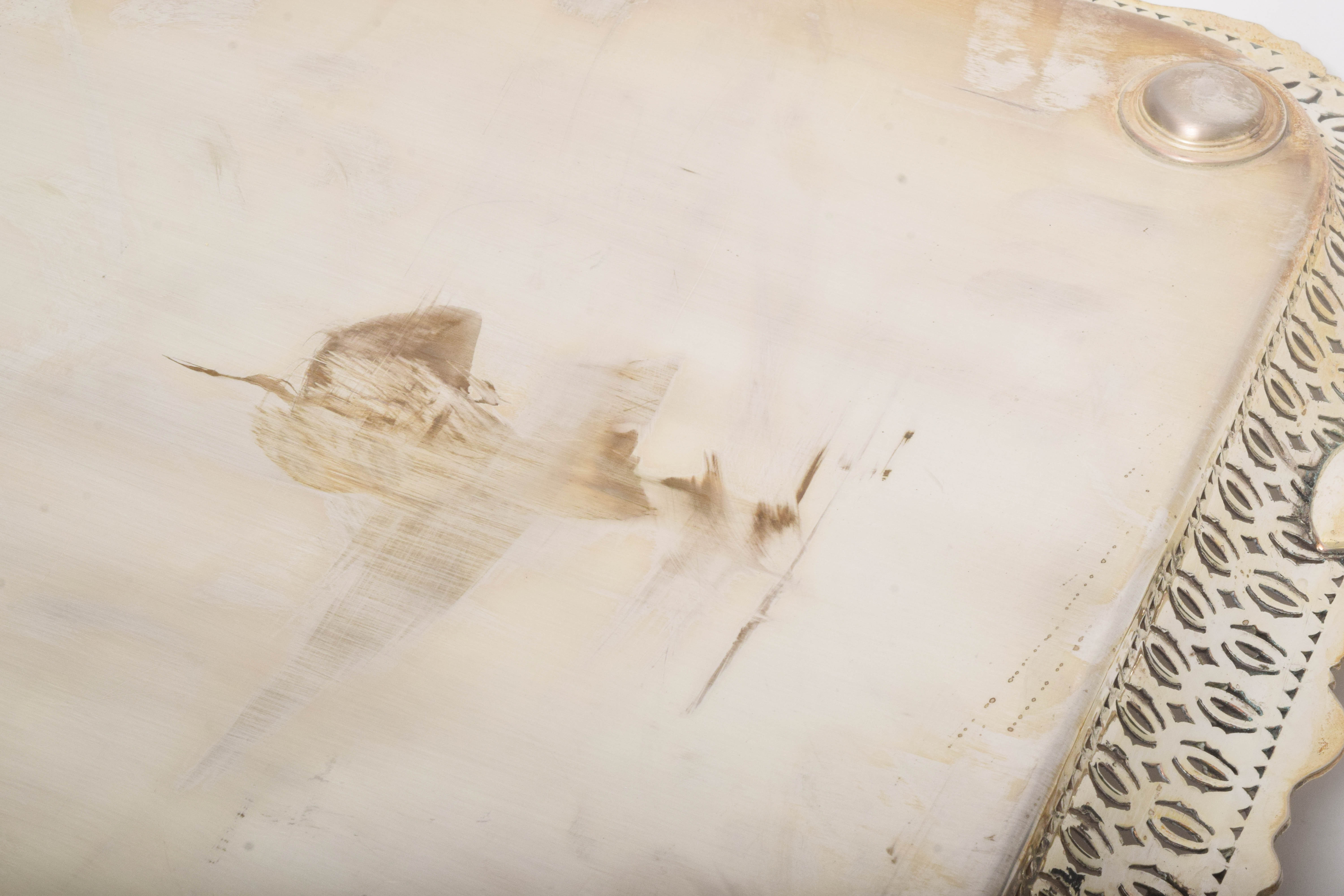 Ellis-Barker Silver Co. Grapevine Silver-Plated Serving Tray