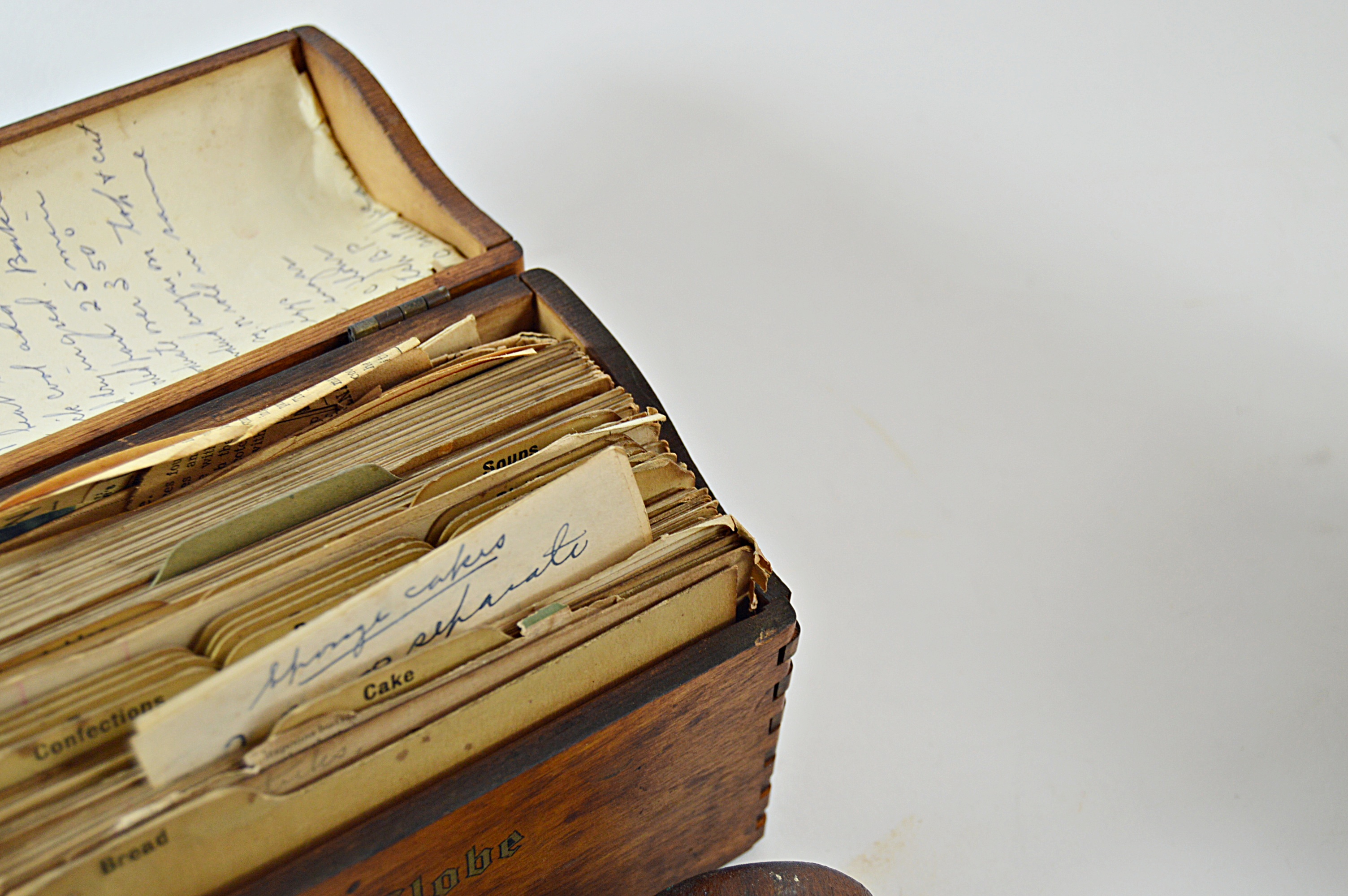 Vintage Globe File Boxes, Brass School Bell, Gavel, Brass/Wood Magnifying Glass