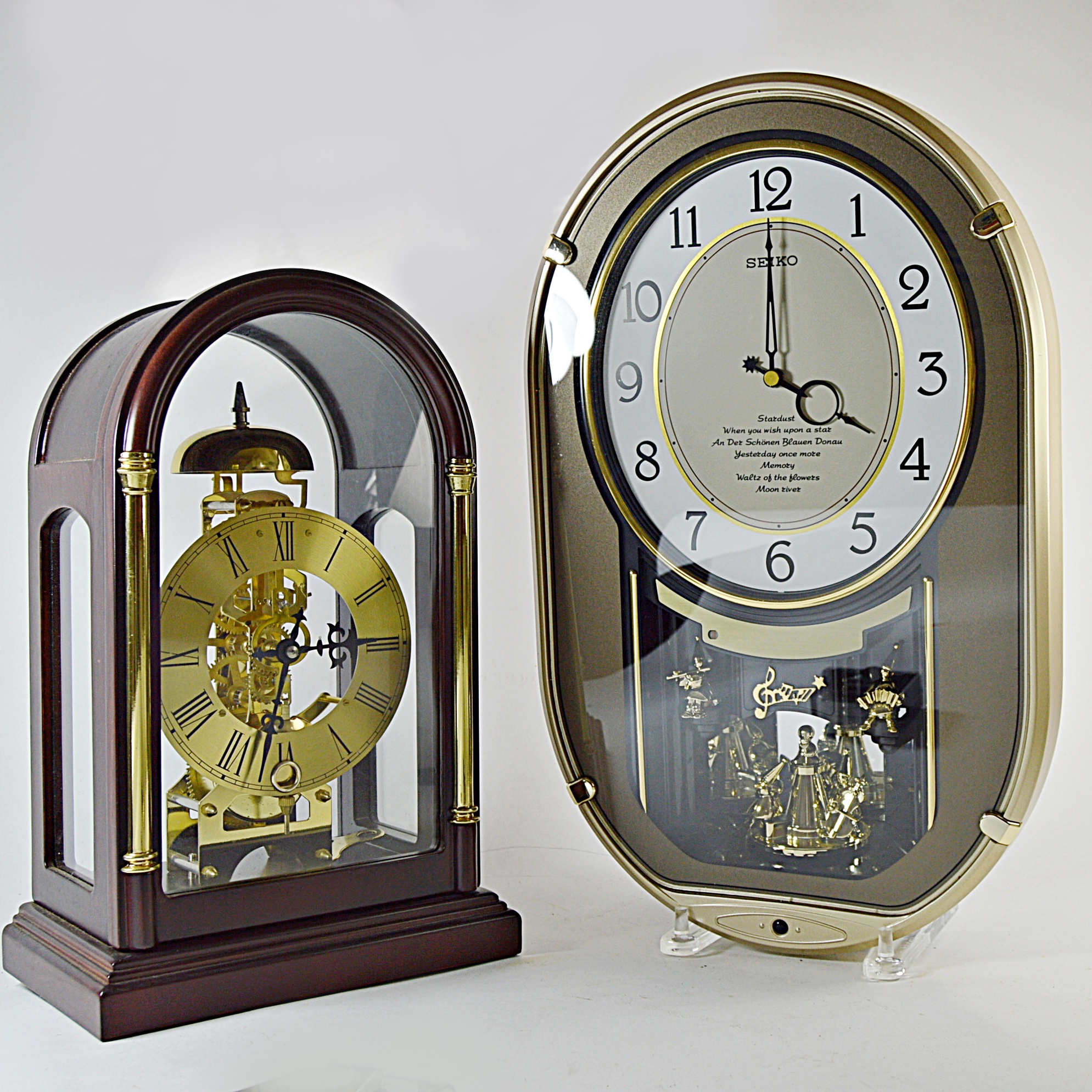 Seiko Musical Wall Clock and Domed Clock with Brass Works