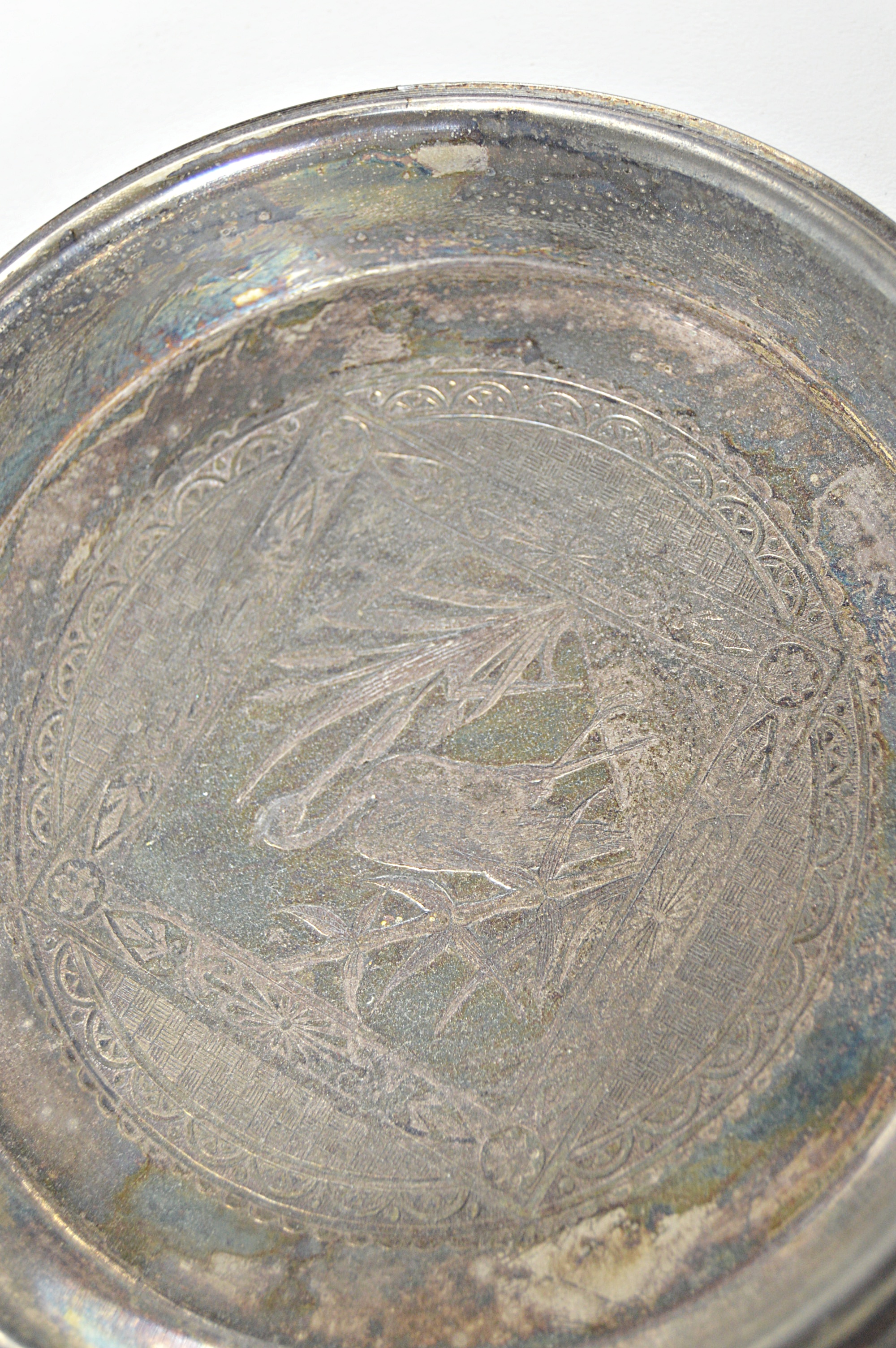 Victorian Tilting Silver Plate Water Pitcher with Cup