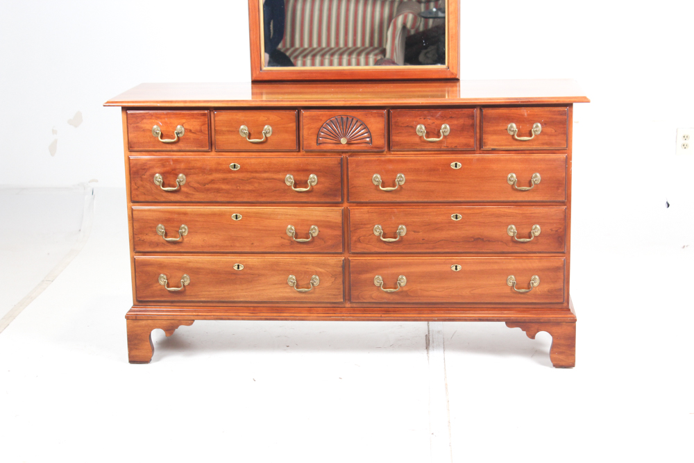 Centennial Cherry Wood Dresser with Mirror