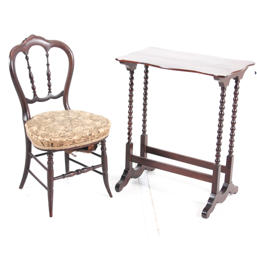 Victorian Occasional Table and Chair