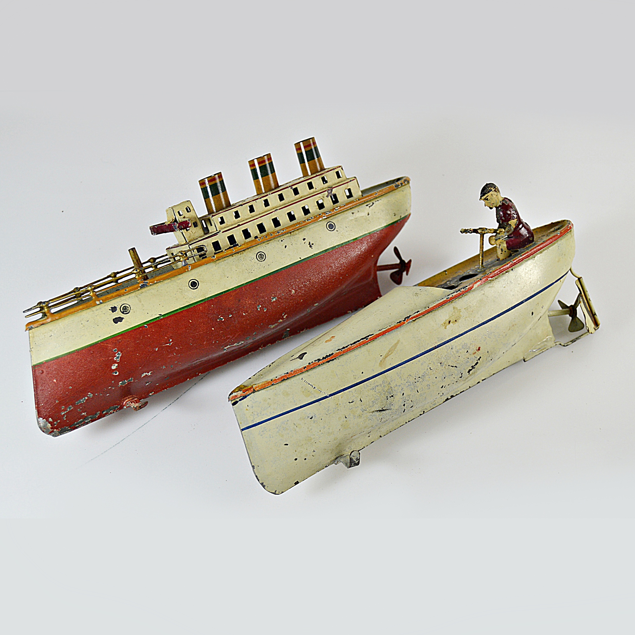 Vintage Metal Toy Boats