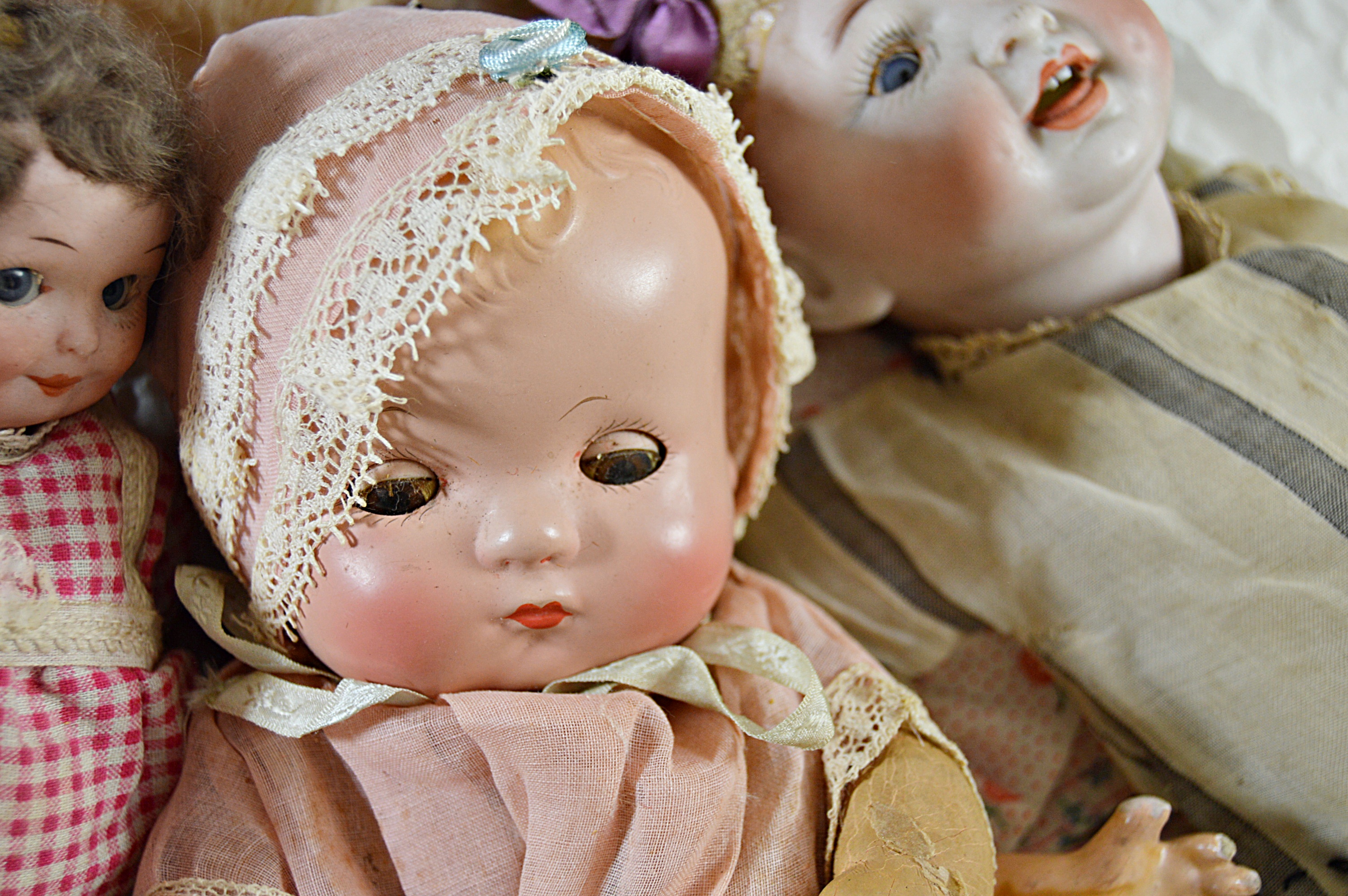 Antique and Vintage Dolls, Doll Clothes, Trunks