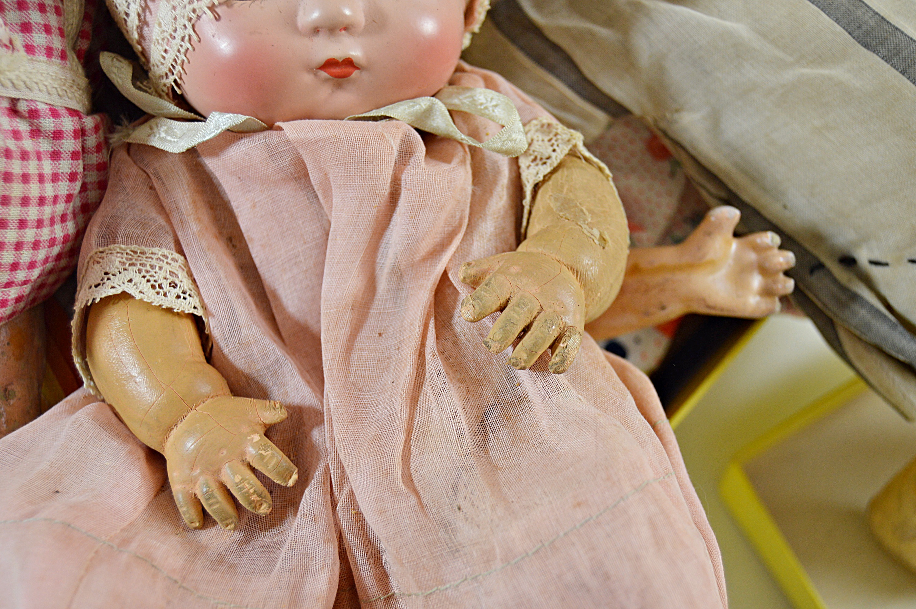 Antique and Vintage Dolls, Doll Clothes, Trunks