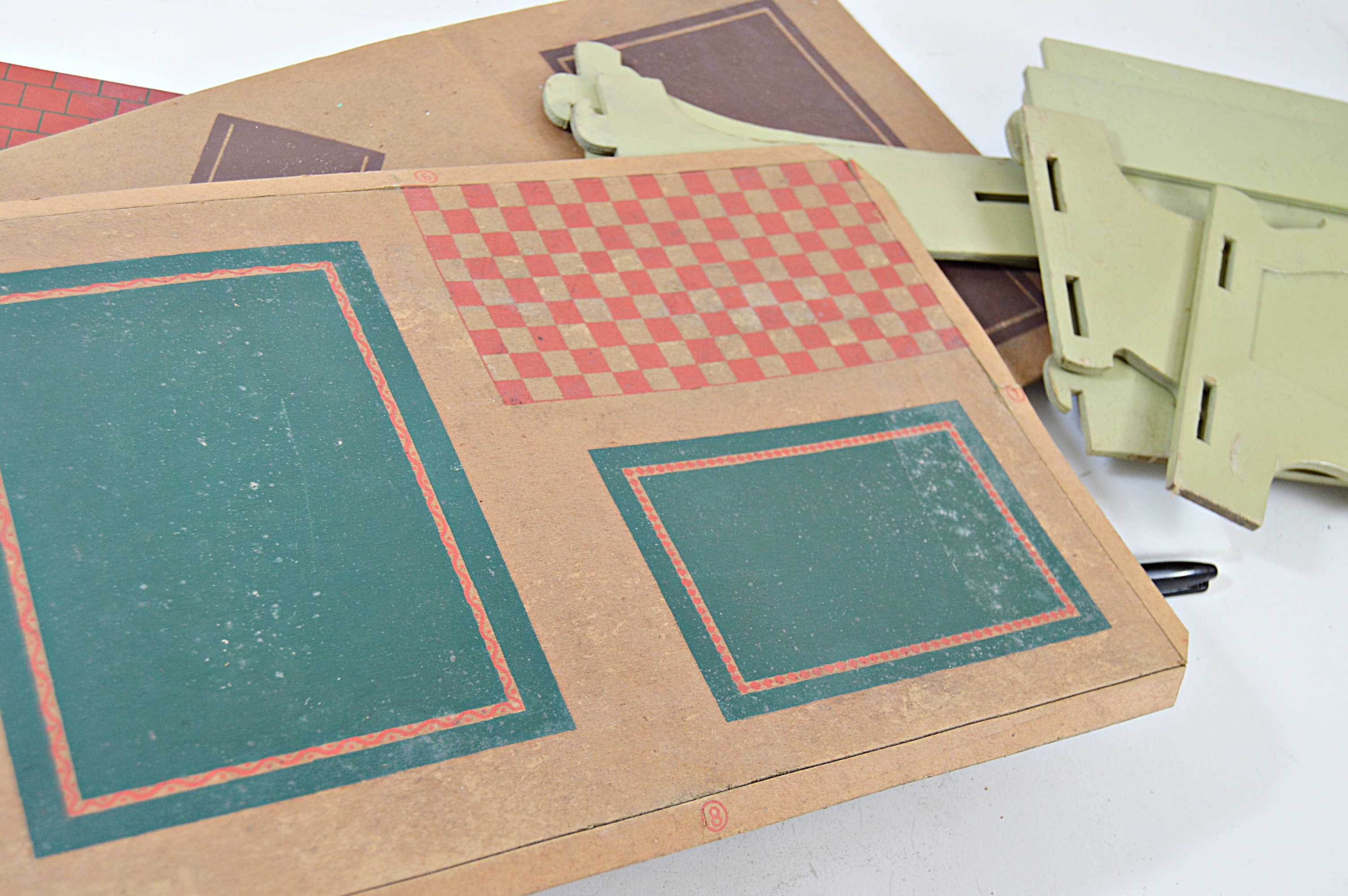 Vintage 1927 Tootsie Toys Dollhouse, Dolls, Doll Bed