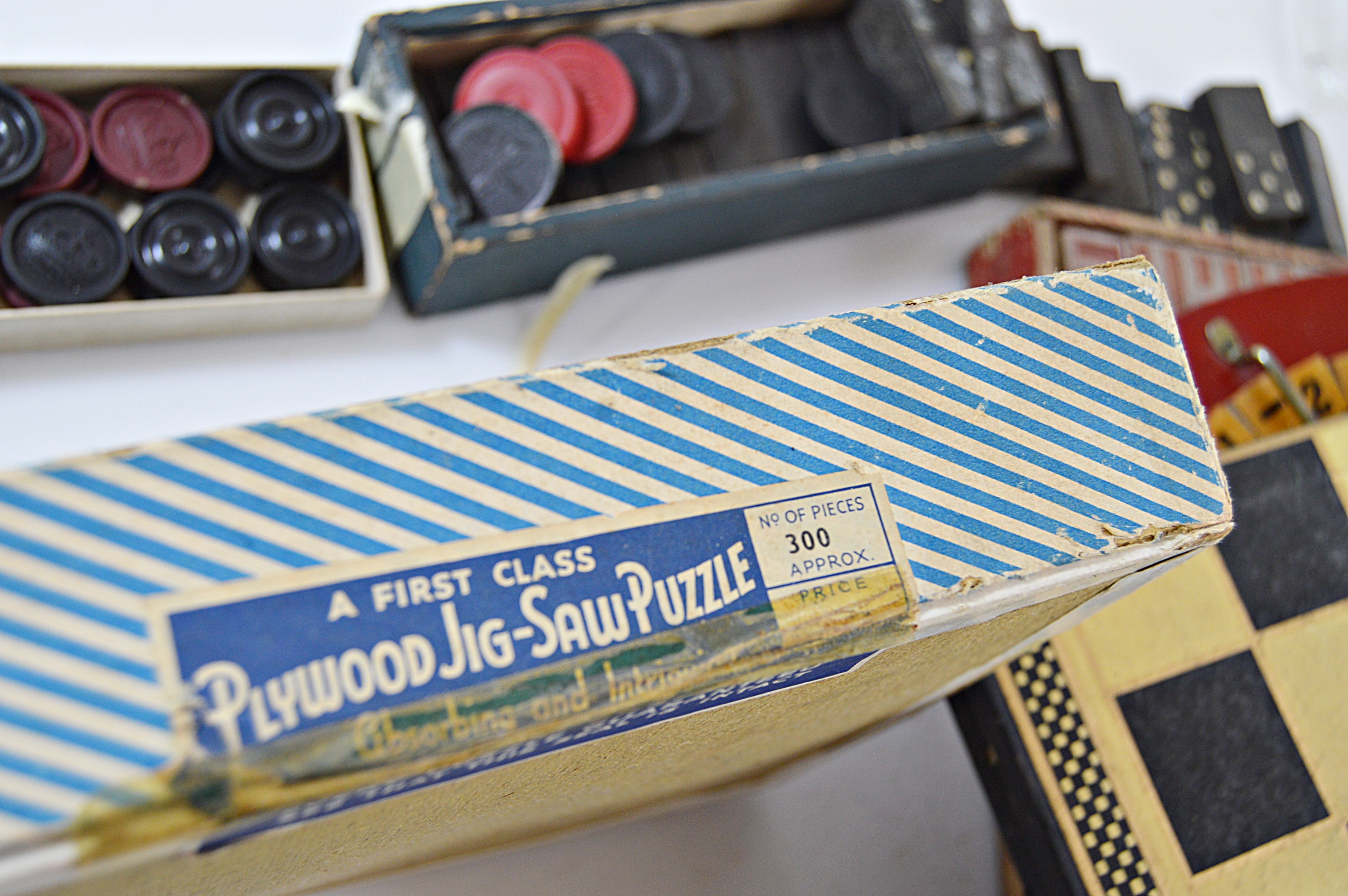 Vintage Building Blocks, Puzzles and Board Games