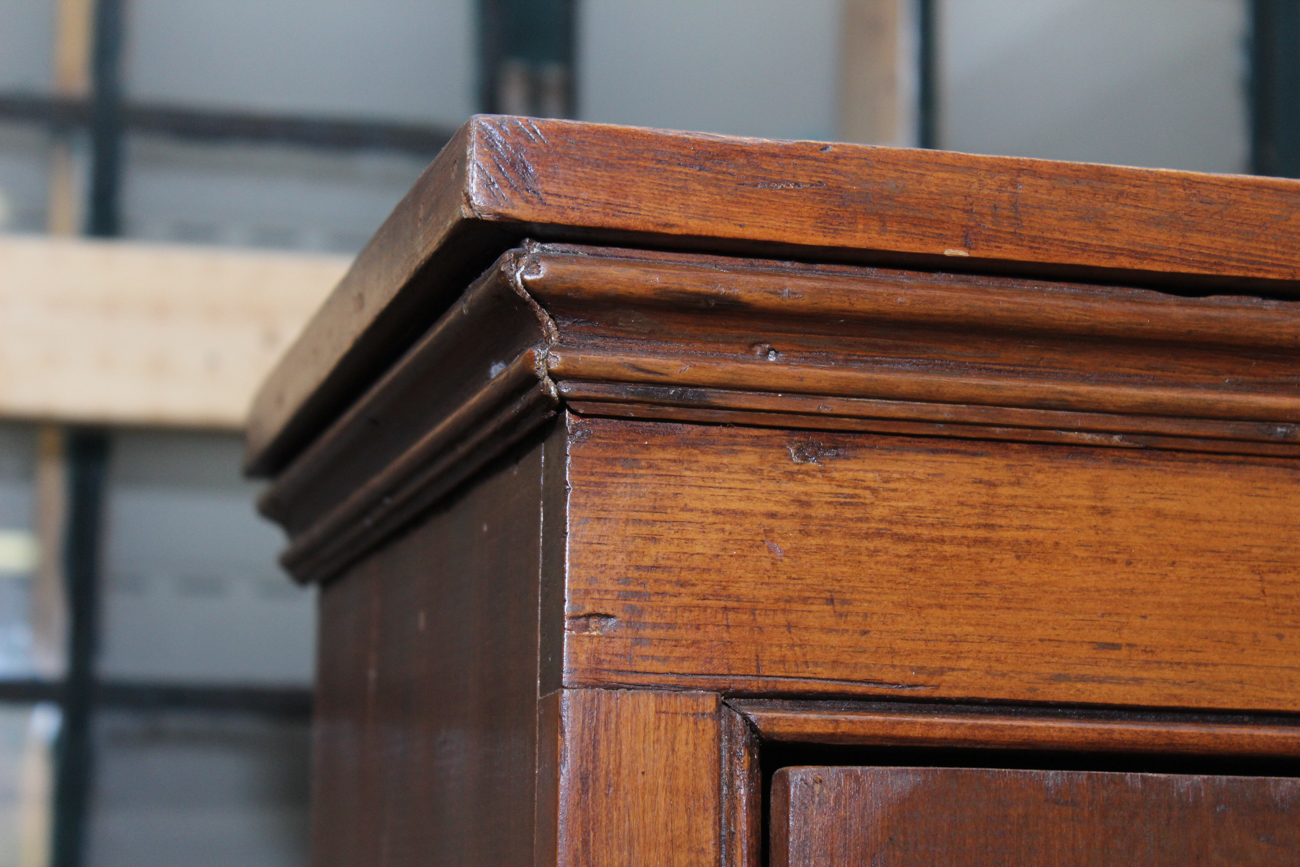 Antique Oak Linen Cabinet