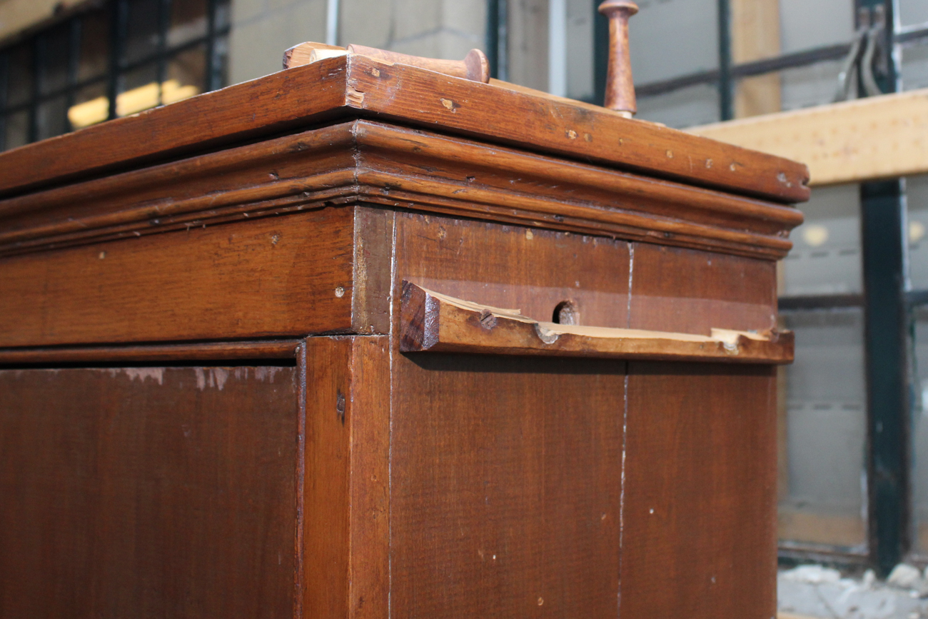 Antique Oak Linen Cabinet