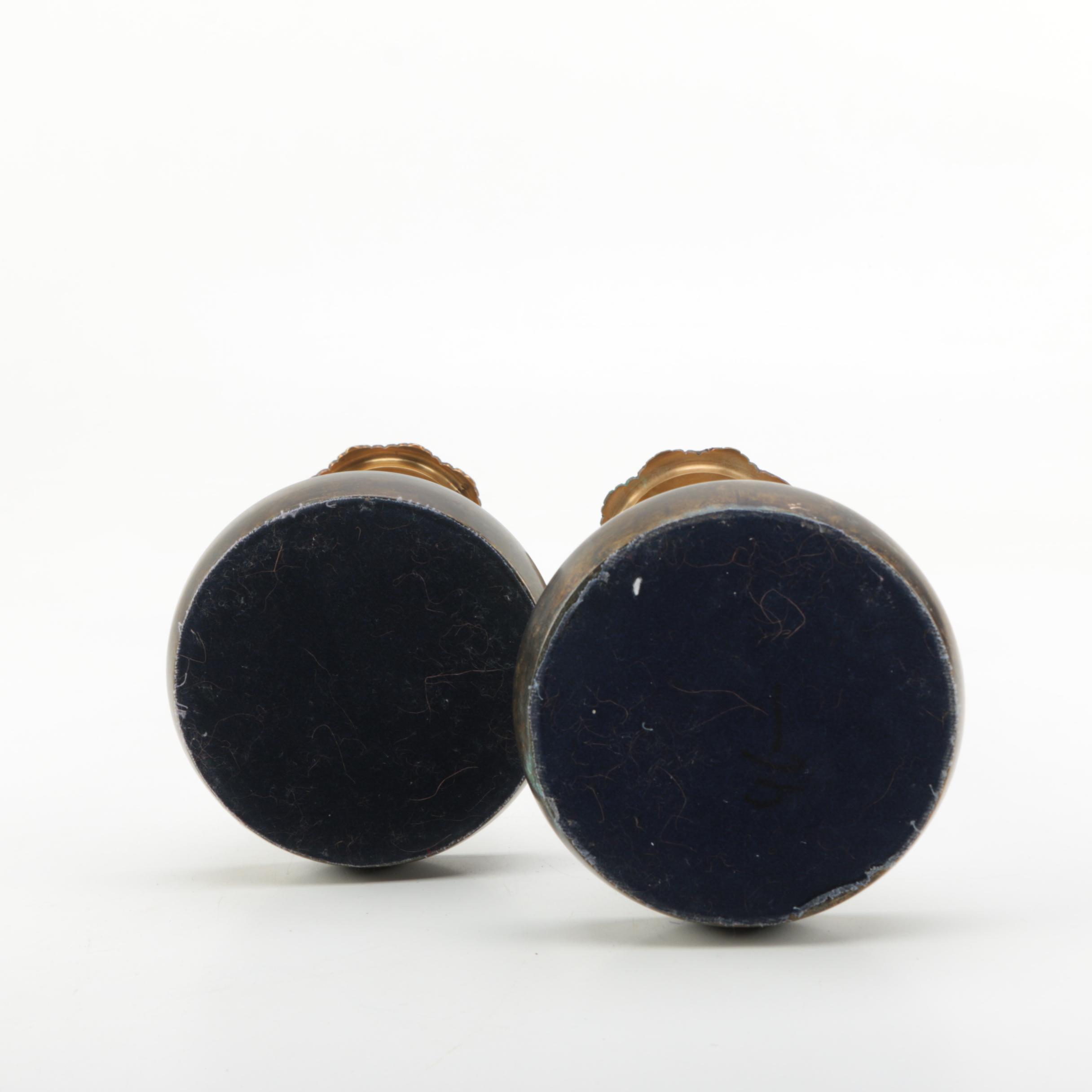 Maitland-Smith Bronze Barley Twist Candlestick Holders